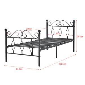 Metallbett Apolda mit Matratze Breite: 95 cm