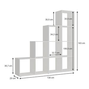 Treppenregal Aramis 40410 138 x 143 x 29 cm