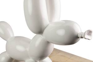 Sculpture moderne Léger comme l'air Blanc - Pierre artificielle - Matière plastique - 28 x 26 x 10 cm