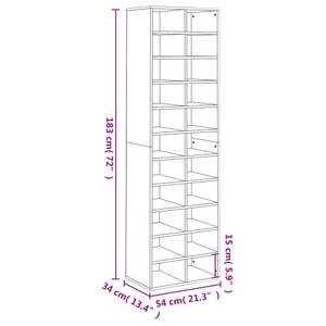 Schuhschrank 299271 Raucheiche Dekor