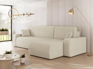 Ecksofa Piano L Beige - Holz teilmassiv - 244 x 82 x 145 cm