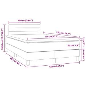 Boxspringbett 3017287-14 Schwarz - Breite: 120 cm