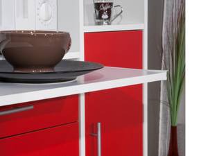 Buffet de cuisine MADY Rouge - Bois manufacturé - 40 x 180 x 91 cm