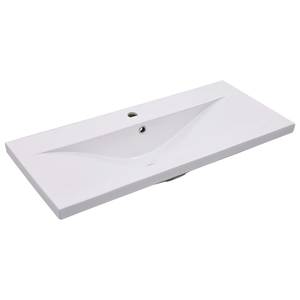 Meuble lavabo avec bassin 3007833-3 Blanc brillant - Largeur : 90 cm