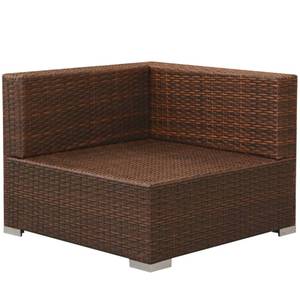 Gartenmöbel-Set (3-teilig) 296261 Braun - Metall - Polyrattan - 70 x 26 x 139 cm