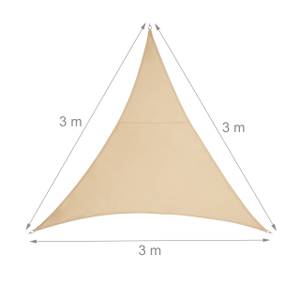 Dreieck Sonnensegel PES sand 300 x 245 cm