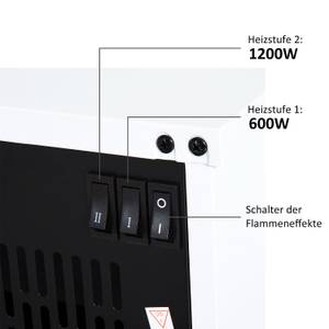 Elektrokamin 820-050WT Glas Weiß