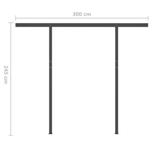 Markise 3006679-2 Weiß - Gelb - Tiefe: 300 cm