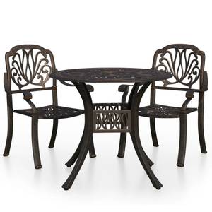 Bistroset (3-teilig) 3011681-1 Braun - Metall - 90 x 74 x 90 cm