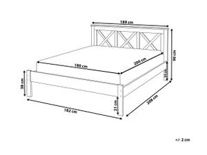 Lit double TANNAY Largeur : 189 cm