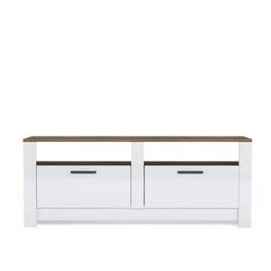 TV-Schrank Grado weiß/braun Weiß - Holzwerkstoff - 146 x 57 x 37 cm