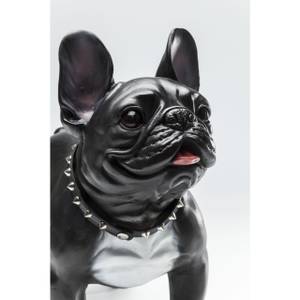 Deko Figur Gangster Dog Schwarz - Kunststoff - Stein - 50 x 40 x 24 cm