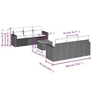 Gartensitzgruppe K1048(7-tlg) Tiefe: 55 cm