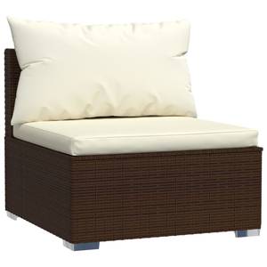 Garten-Lounge-Set (10-teilig) 3013638-11 Braun - Weiß - Metall - Polyrattan - 60 x 30 x 60 cm