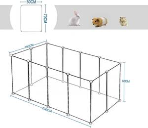 Freigehege  Millie Metall - Kunststoff - 200 x 70 x 100 cm