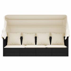 Outdoor Loungebett 3028901 Schwarz - Creme