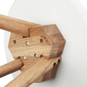 Table d'appoint bois de noyer lot de 3 Marron - Blanc - Bois manufacturé - 50 x 46 x 50 cm