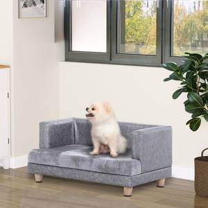 Hundesofa D04-135 Grau - Massivholz - 41 x 32 x 68 cm