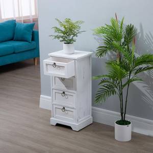 Chiffonnier IRMA Blanc - Bois massif - 35 x 75 x 29 cm