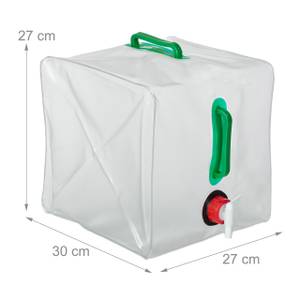 Faltbarer Wasserkanister 3er Set 20 l Grün - Rot - Kunststoff - 27 x 30 x 27 cm