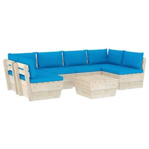 Garten-Lounge-Set (7-teilig) 3016490-17 Blau - Hellblau