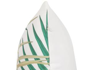 Coussin d'extérieur GAIANA Vert - Blanc - Jaune - Textile - 45 x 12 x 45 cm