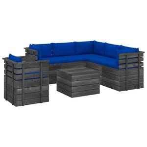 Gartensitzgruppe K113(7-tlg) Blau - Massivholz - 72 x 65 x 70 cm