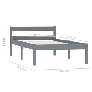 Bettgestell 298585-2 Grau - 106 x 50 cm