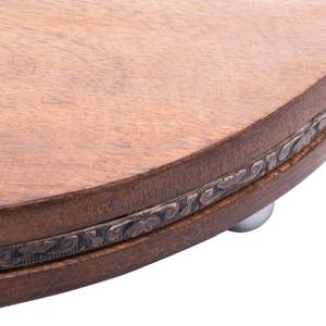 Planche de bois ronde détaillée Marron - Bois massif - 23 x 2 x 23 cm
