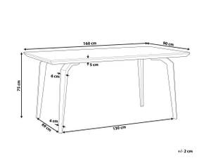 Esszimmertisch AMARES Schwarz - Braun - Holzwerkstoff - 90 x 75 x 160 cm