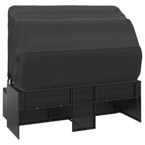 Gartensofa 3029485 (3er Set) Schwarz