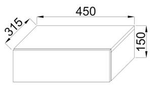 Dielenmöbel Blado Grau - Holzwerkstoff - 46 x 15 x 30 cm