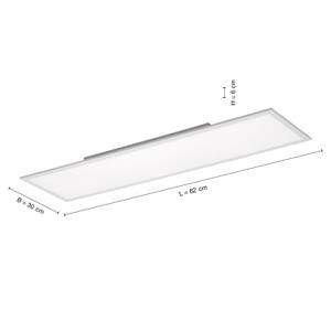 LED Panel FLAT 120x30cm Weiß - Metall - Kunststoff - 120 x 6 x 120 cm