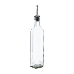 Lot de 4 bouteilles avec bec verseur Noir - Argenté - Verre - Matière plastique - 6 x 33 x 6 cm