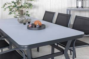 Gartenmöbel-Set Virya (7-teilig) Schwarz - Metall - 100 x 74 x 200 cm