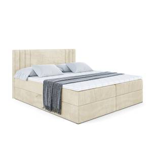 Boxspringbett IDRIKO Ecru - Breite: 200 cm - H4