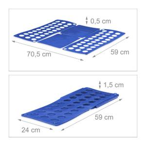 6 x Planches à plier le linge en bleu Bleu - Matière plastique - 59 x 71 x 1 cm