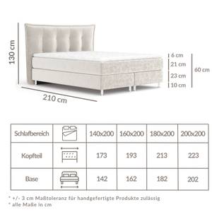 Boxspringbett Minori Grau - Breite: 160 cm