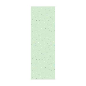Bunte Pastelldreiecke auf Grün 80 x 240 cm