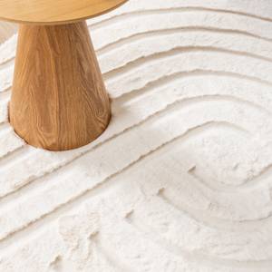 Hochflor Teppich R Carvy Curves Creme - 200 x 200 cm