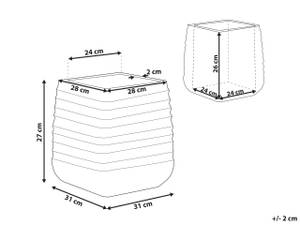 Cache-pot d'extérieur PARIKIA Blanc - 28 x 27 x 28 cm