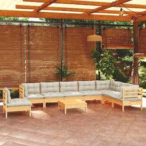 Salon de jardin Blanc - Bois massif - 64 x 29 x 64 cm