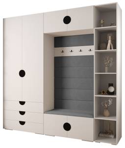 Garderobe Inova 4 Z10 Schwarz - Grau - Weiß - Schwarz