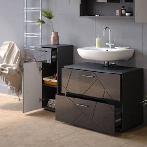 Mobilier de salle de bains Irma Anthracite - Anthracite brillant