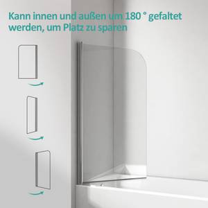 EMKE 90x140cm Badewanne Duschwand Tiefe: 90 cm