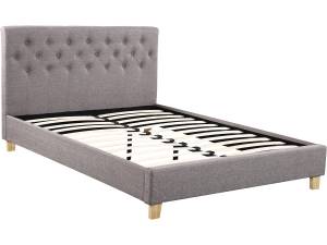 Bett  "Emmy" - 160 x 200 cm - Maulfwurf Taupe - 167 x 219 cm