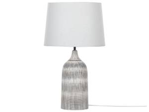 Lampe de table GEORGINA Blanc crème - Gris - Blanc