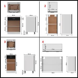 Küchenschrank-Set 3005215 (8-teilig) Schwarz