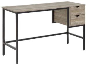 Ensemble pour bureau GRANT Noir - Marron - Bois manufacturé - 120 x 152 x 48 cm