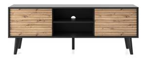 Fernsehtisch WILLOW RTV RTV154 Beige - Schwarz - Holzwerkstoff - Kunststoff - 154 x 56 x 39 cm